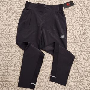 Brand-new New Balance Black Athletic Pants With Front Pleads